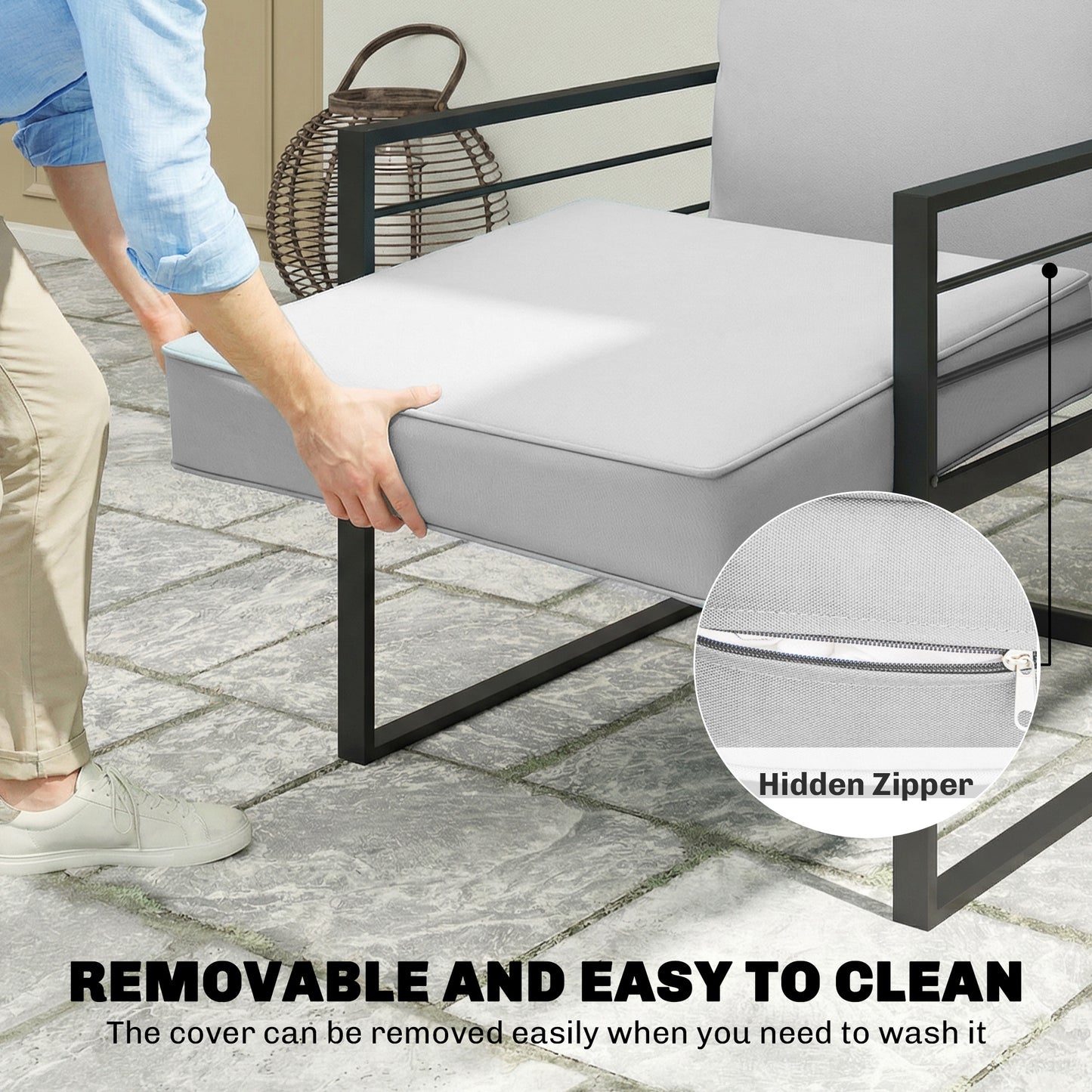 Outdoor Seat and Back Cushion Set