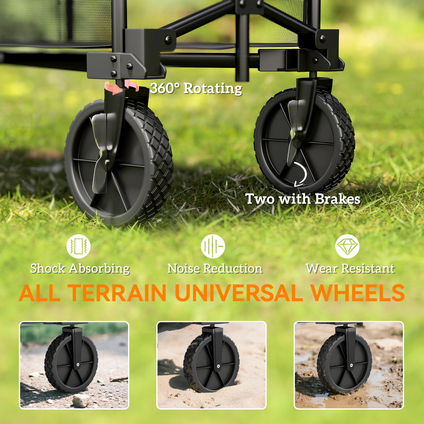 Double Decker Folding Festival Trolley on Wheels