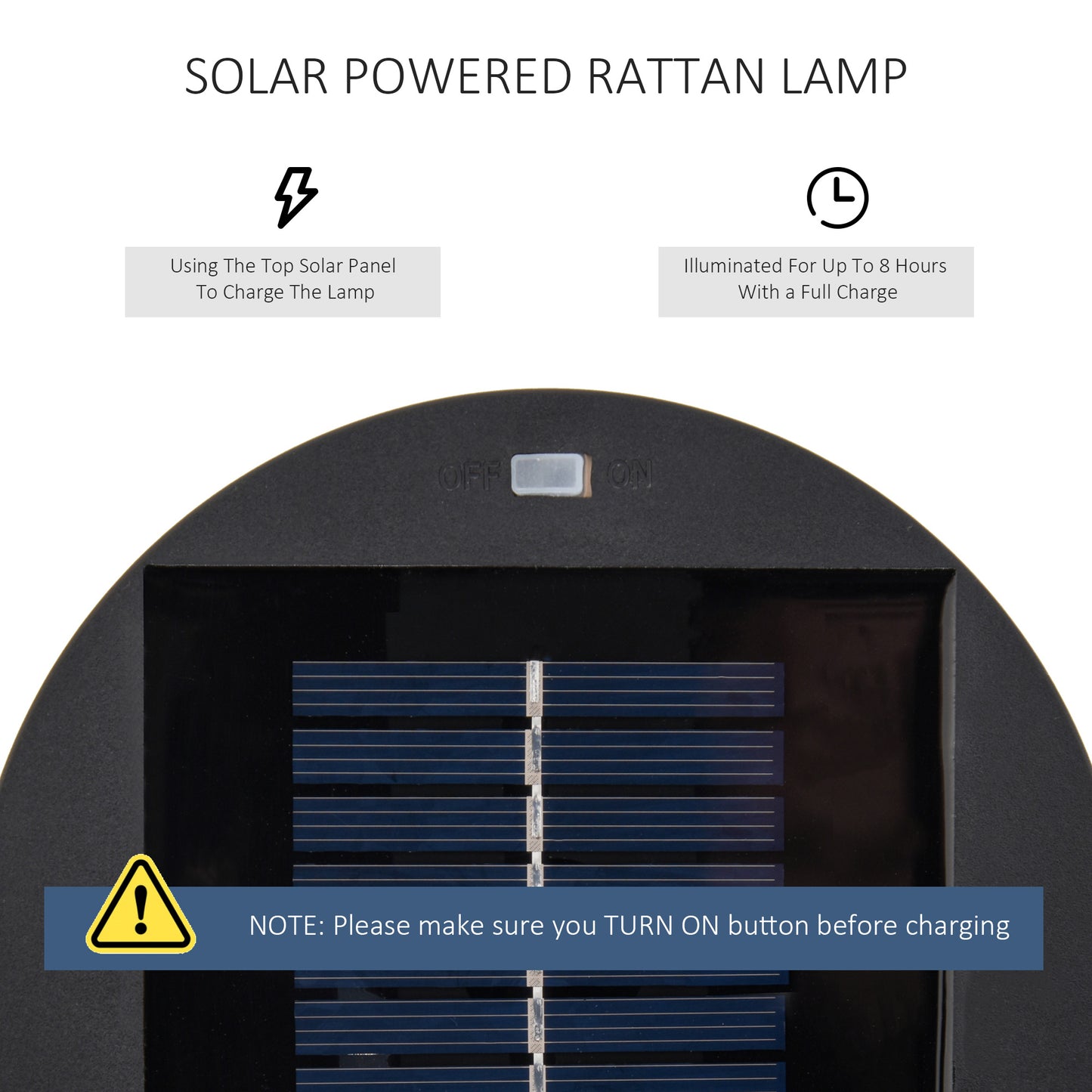 Patio Garden PE Rattan Solar Lights Woven Resin Wicker Lantern Auto