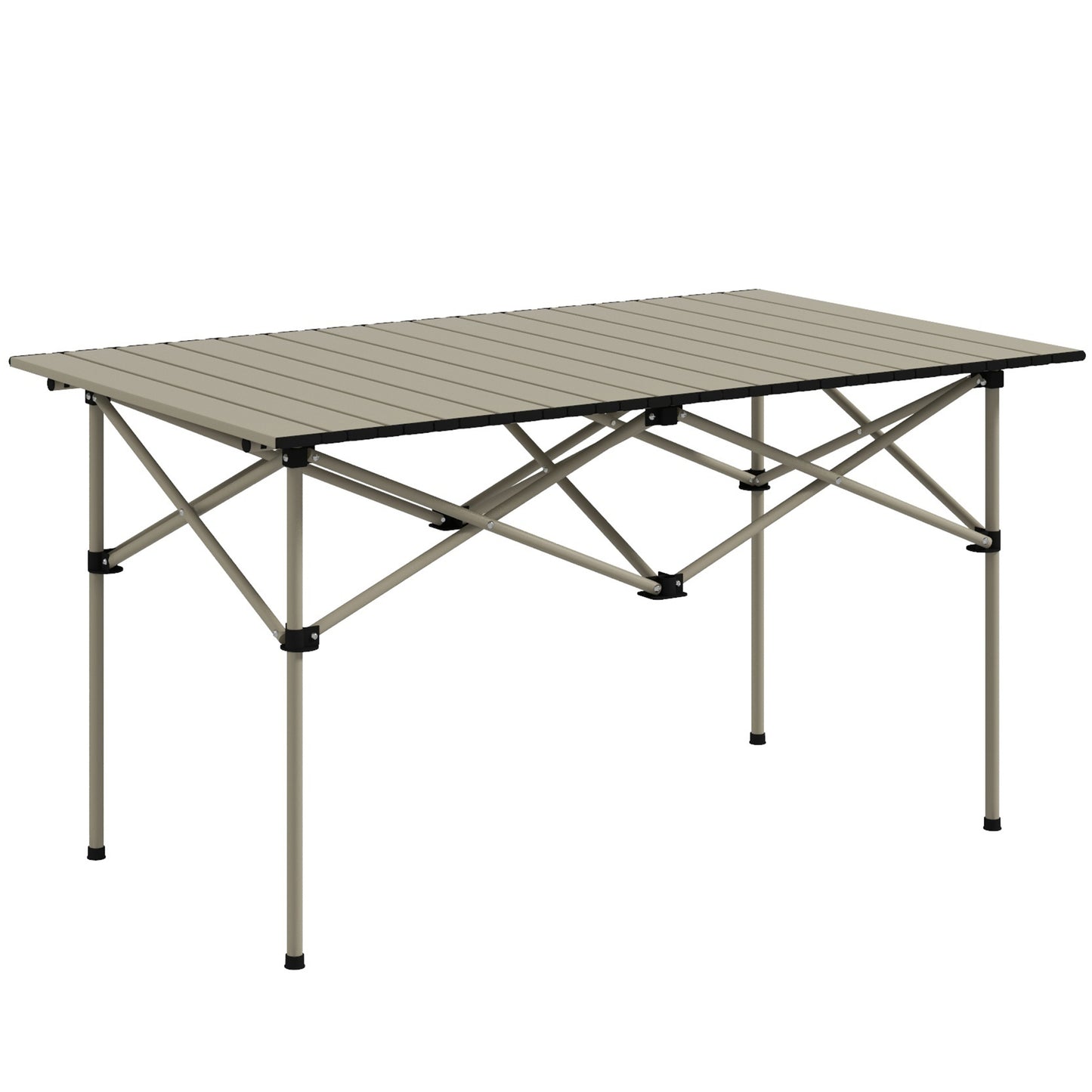 Two-Seater Portable Aluminium Table, with Roll-Up Tabletop and Bag