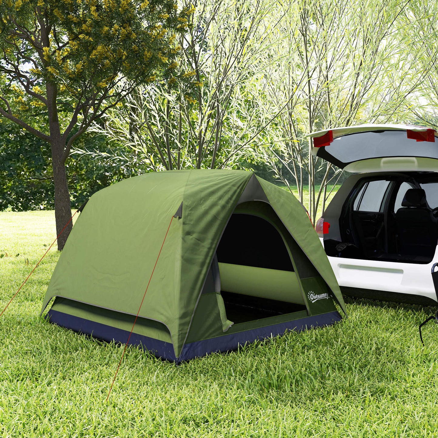 3-4 Person Camping Tent, Easy Set Up Waterproof Dome Tent (1)