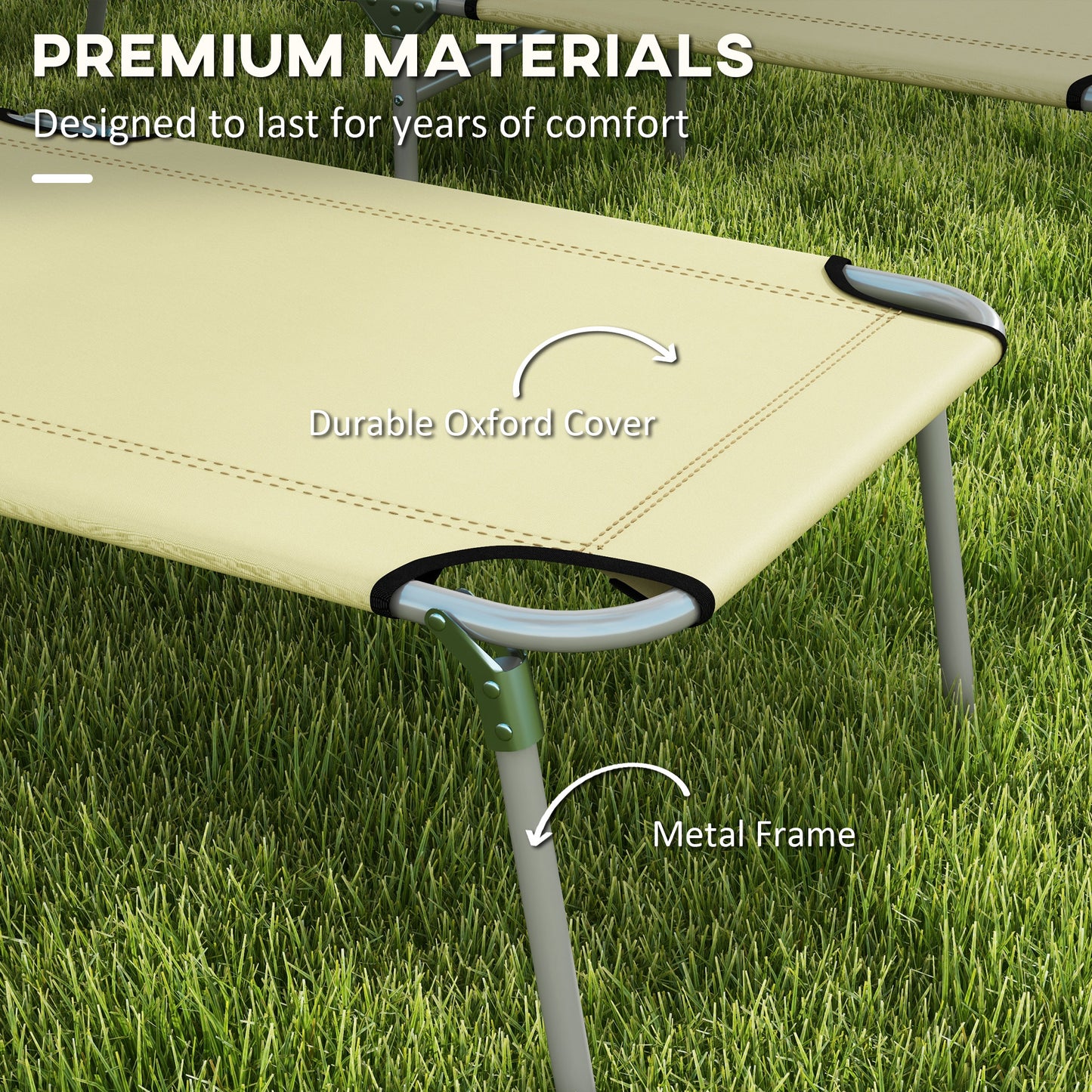 Folding Sun Lounger with Canopy