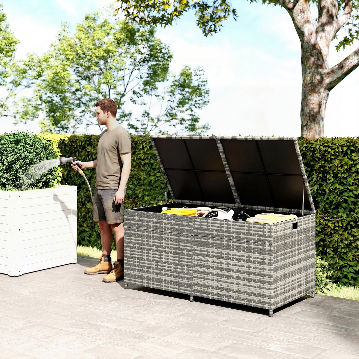650L Garden Storage Box with 2 Wheels
