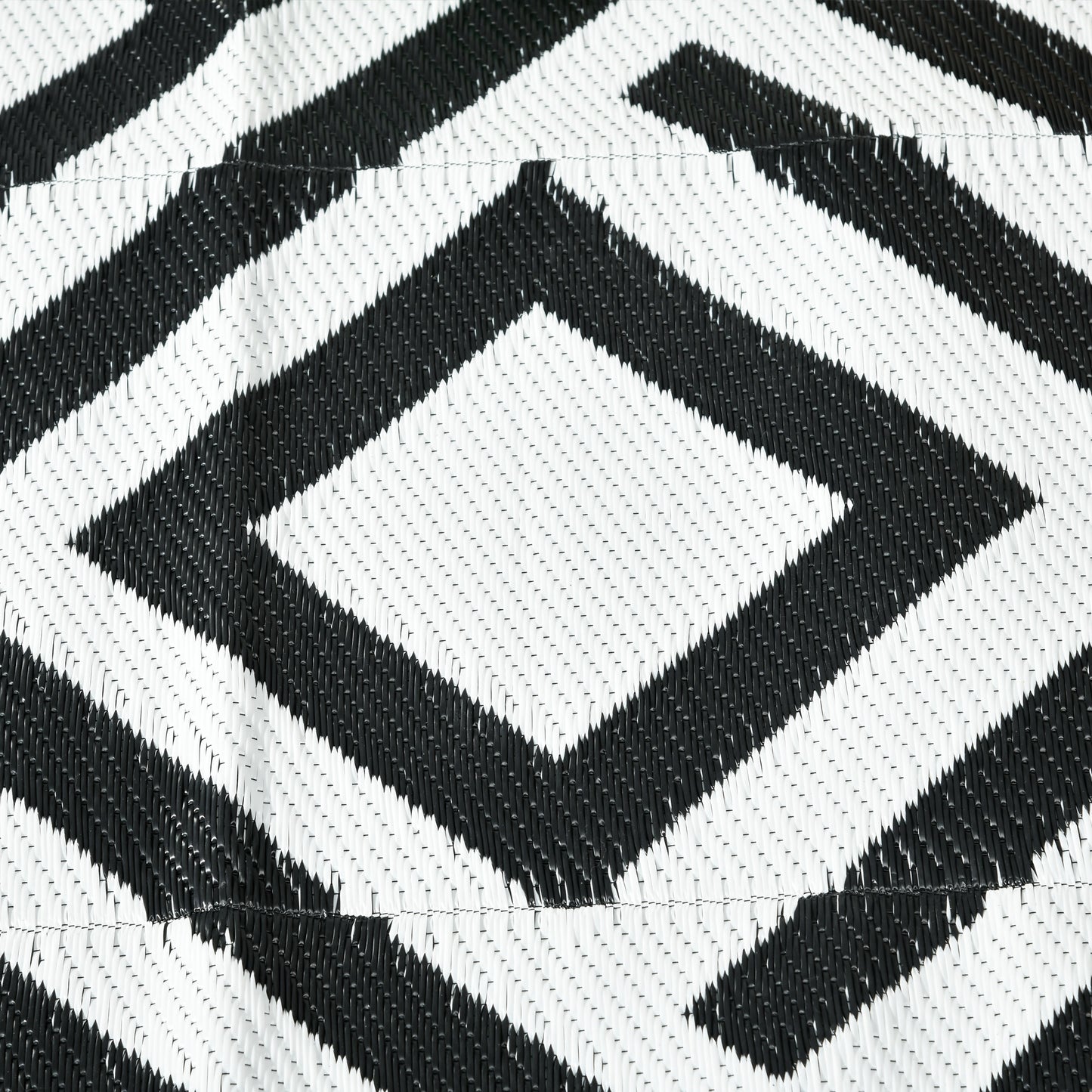 Reversible Outdoor Rug, Plastic Straw Mat w/ Carry Bag Ground Stakes