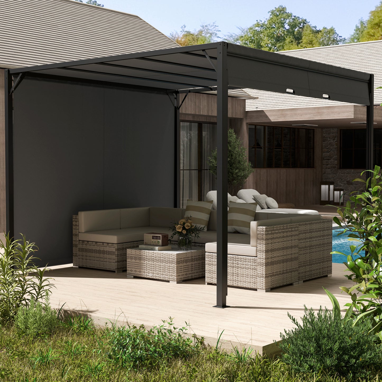 3 X 3 Meters Pergola with Sliding Roof