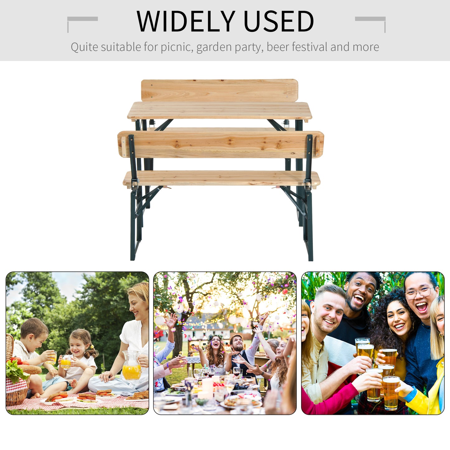 Portable Folding Camping Picnic Trestle Beer Table