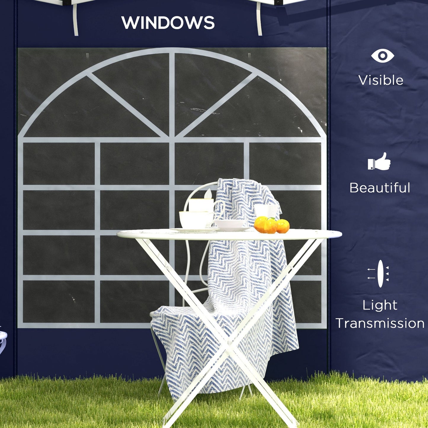 Set of Two 195 x 295cm Replacement Gazebo Side Walls