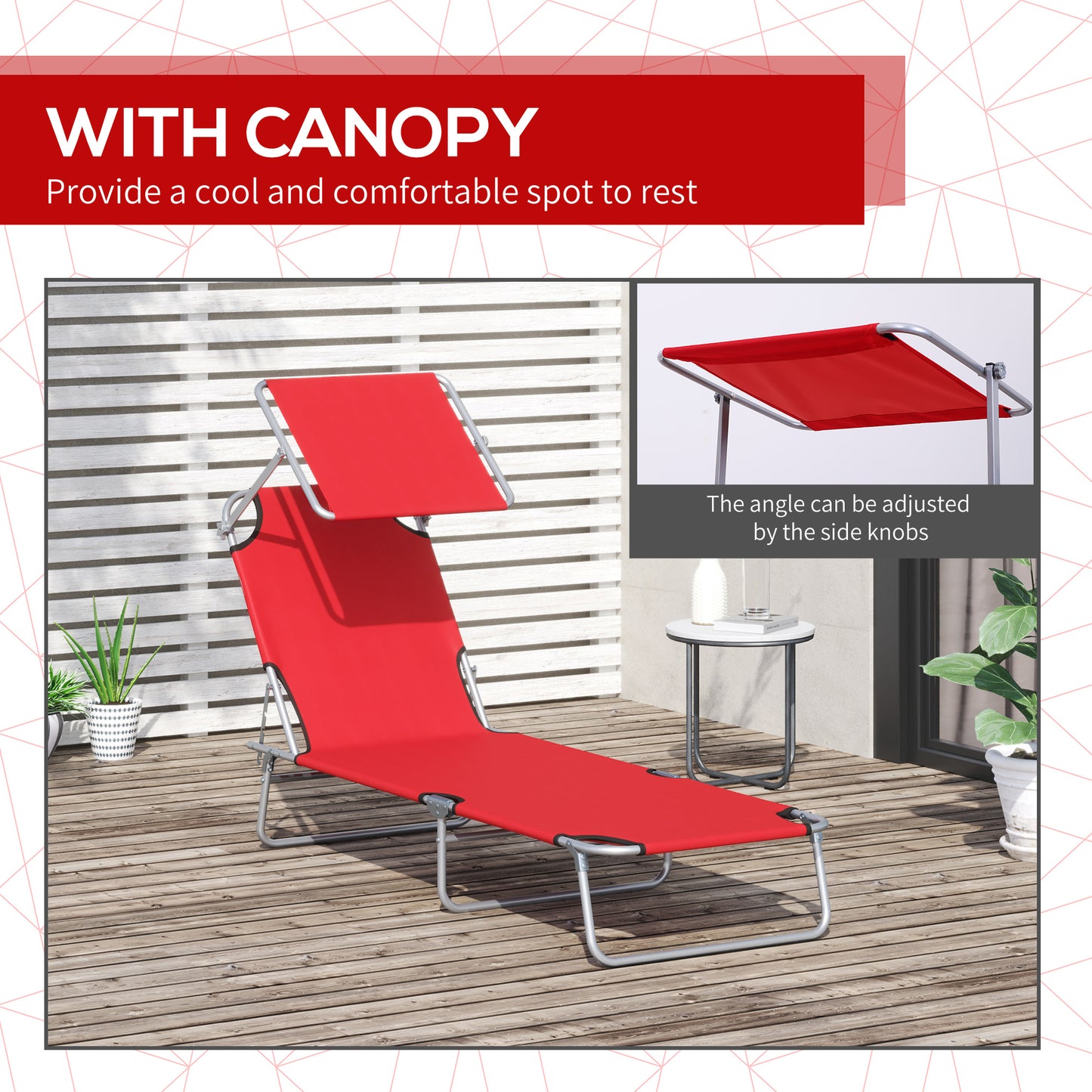 2 Piece Folding Sun Lounger