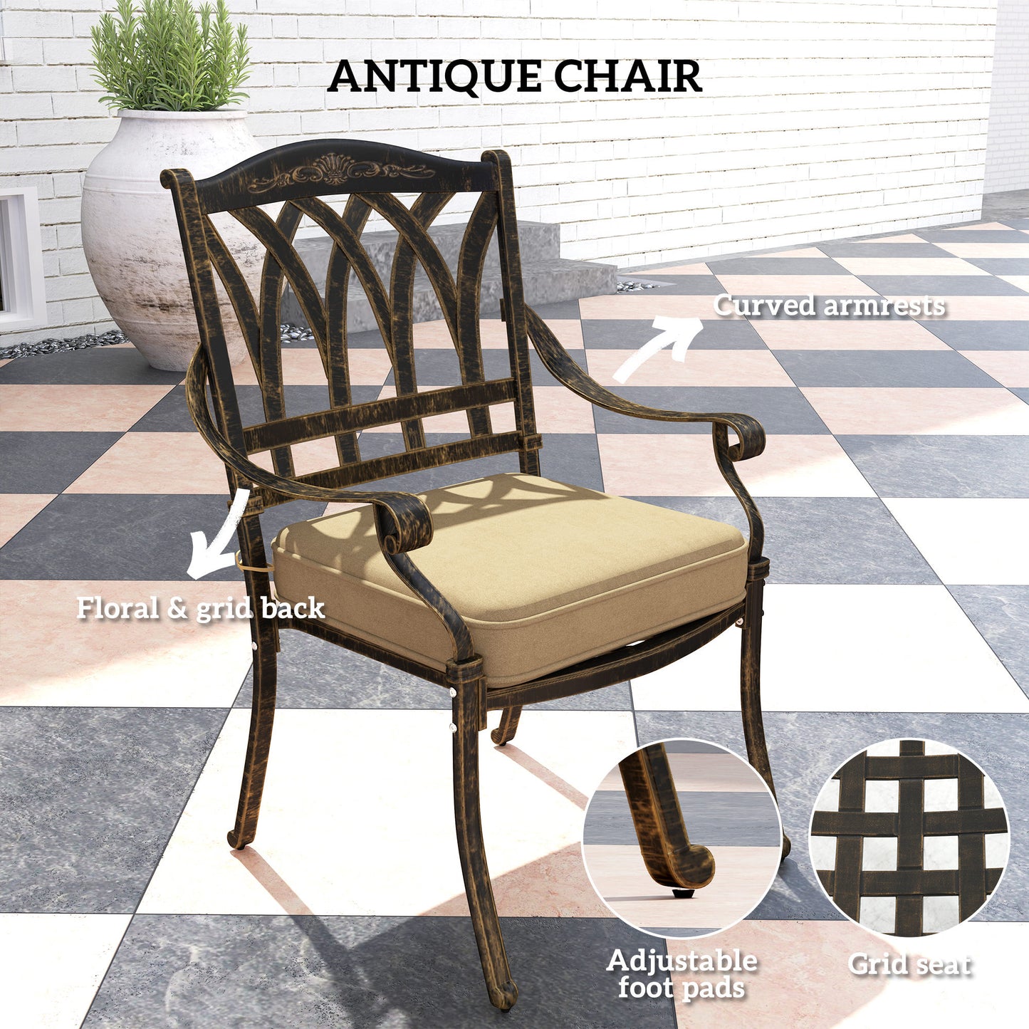 Nine-Piece Cast Aluminium Garden Dining Set