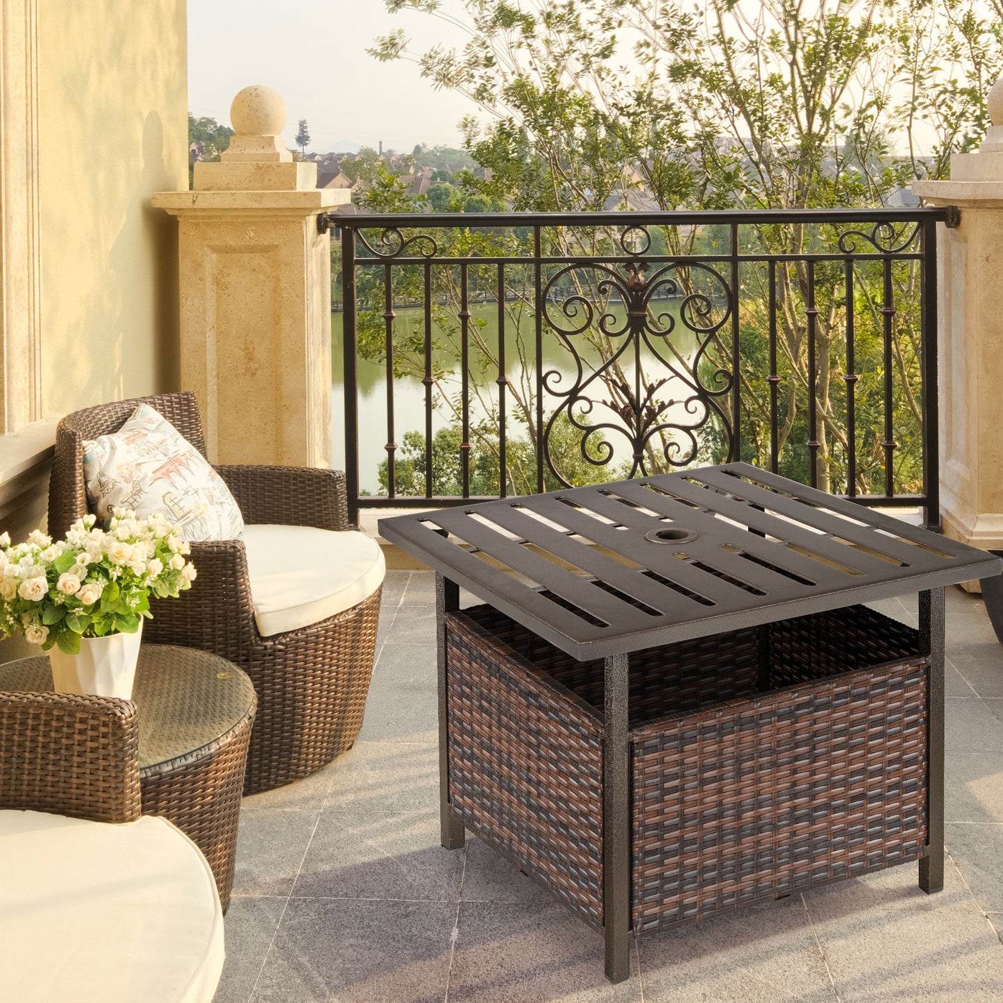 Rattan Garden Coffee Table