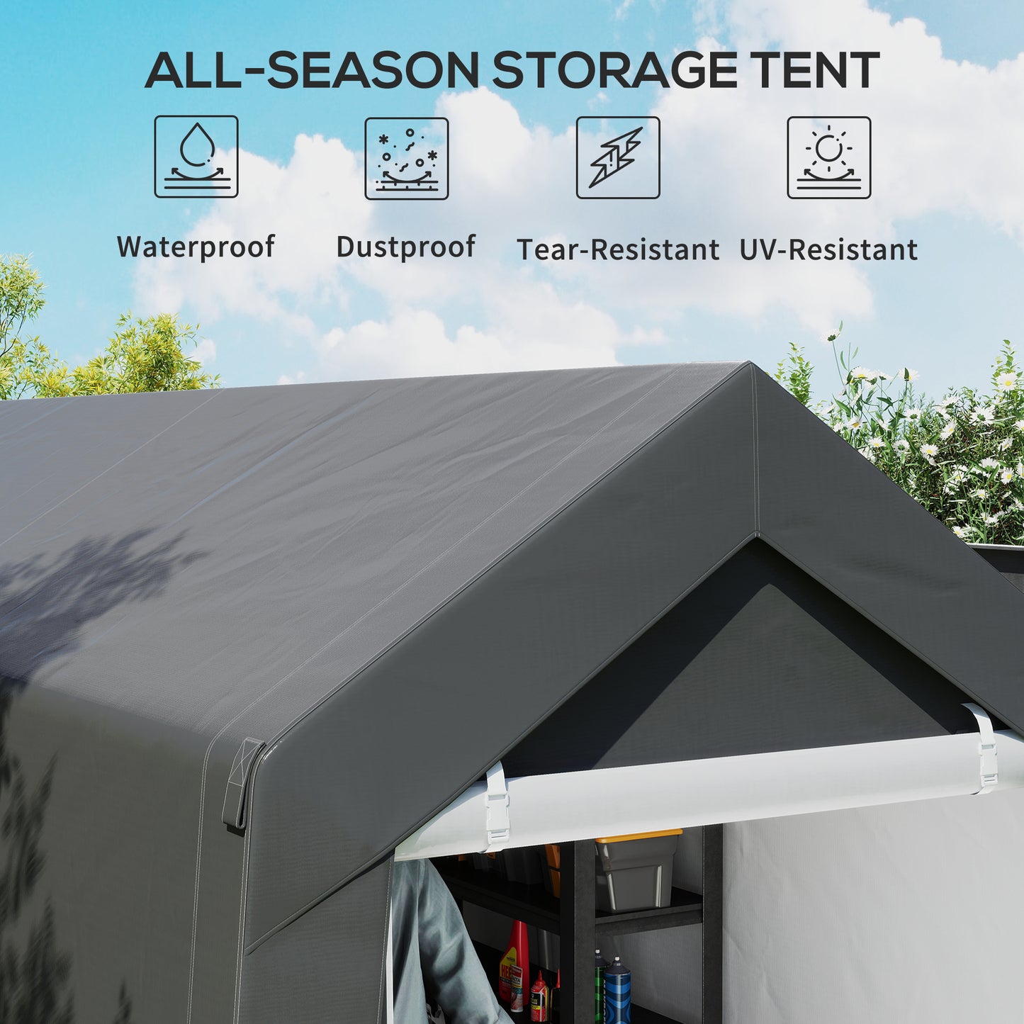 3.6 x 2.1m Portable Outdoor Shed, with Window (1)