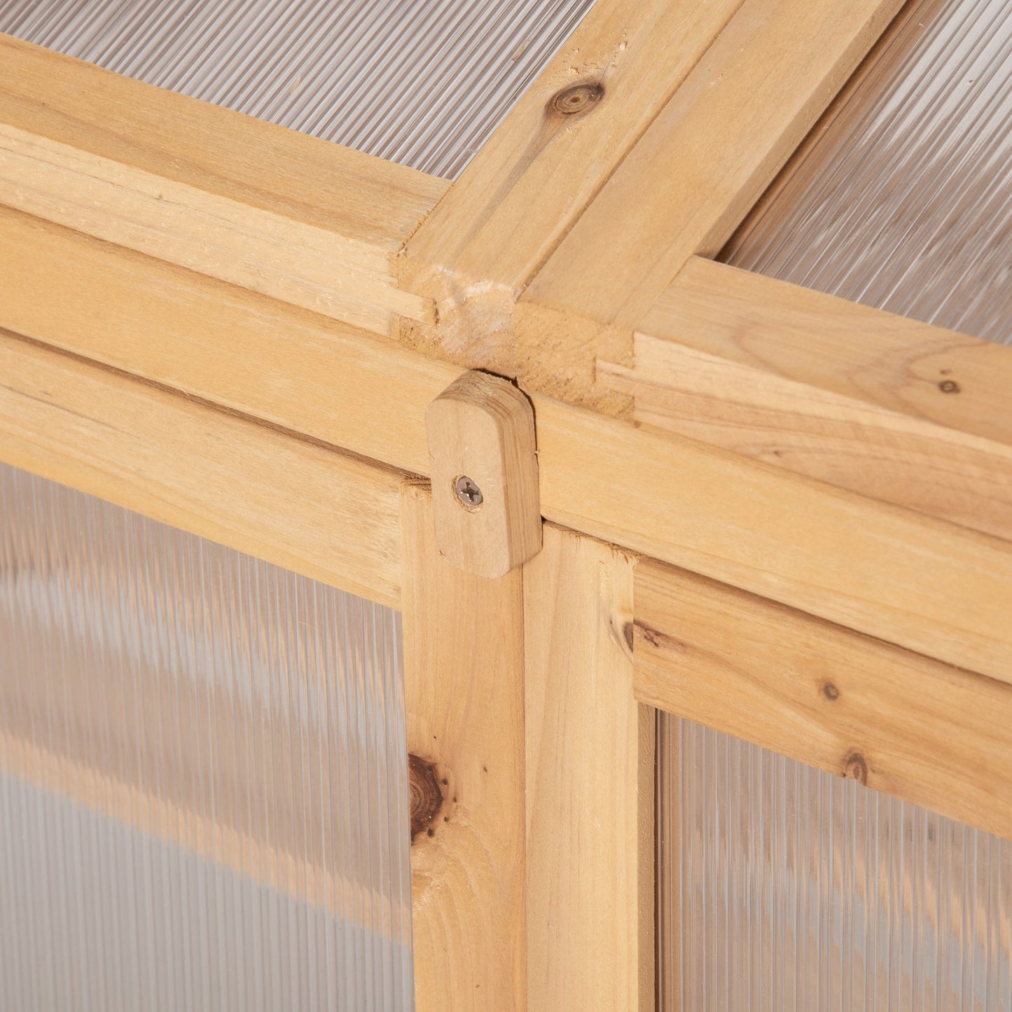 Wooden Cold Frame Polycarbonate Greenhouse with Openable Top Cover