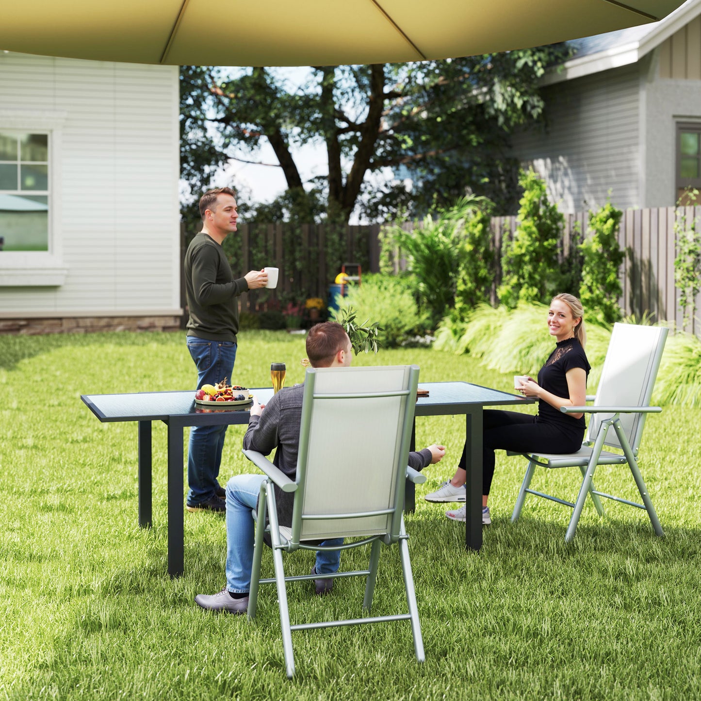 Set of Two Aluminium Folding Chairs