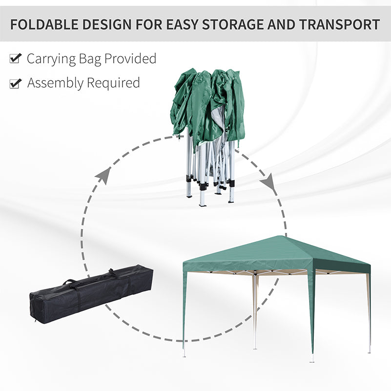 3 x 3M Garden Pop Up Gazebo Height Adjustable Marquee Party Tent