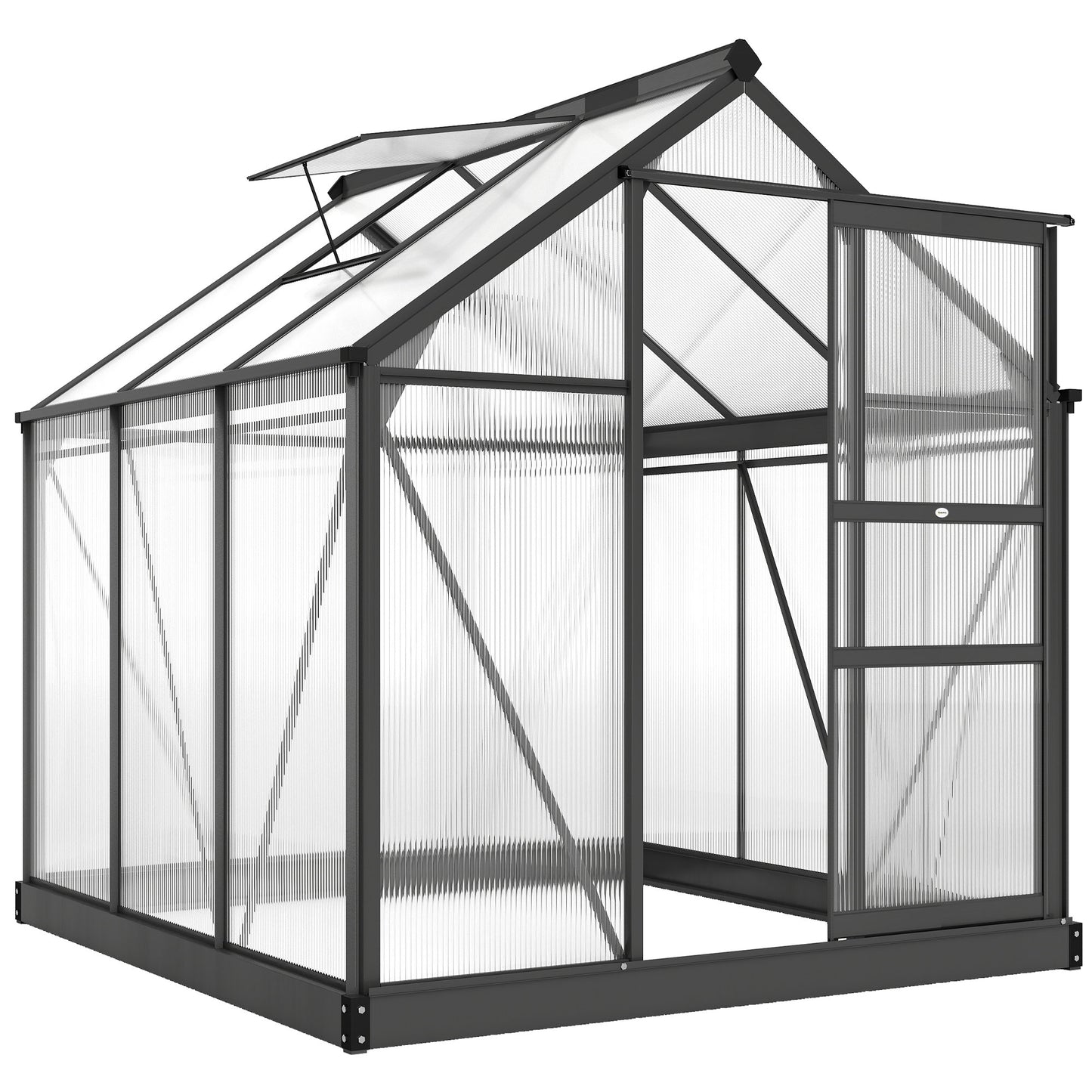 6 x 6ft Polycarbonate Greenhouse (1)