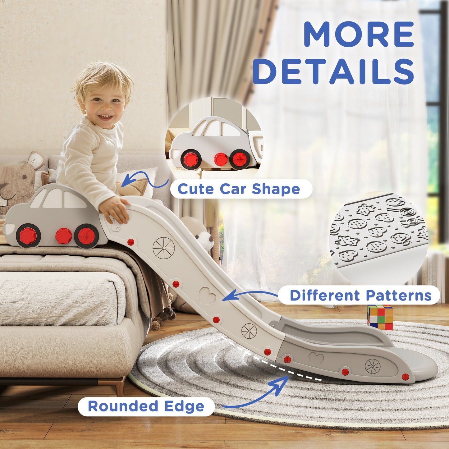 Kids Slide for Bed, Sofa, with Extended Length