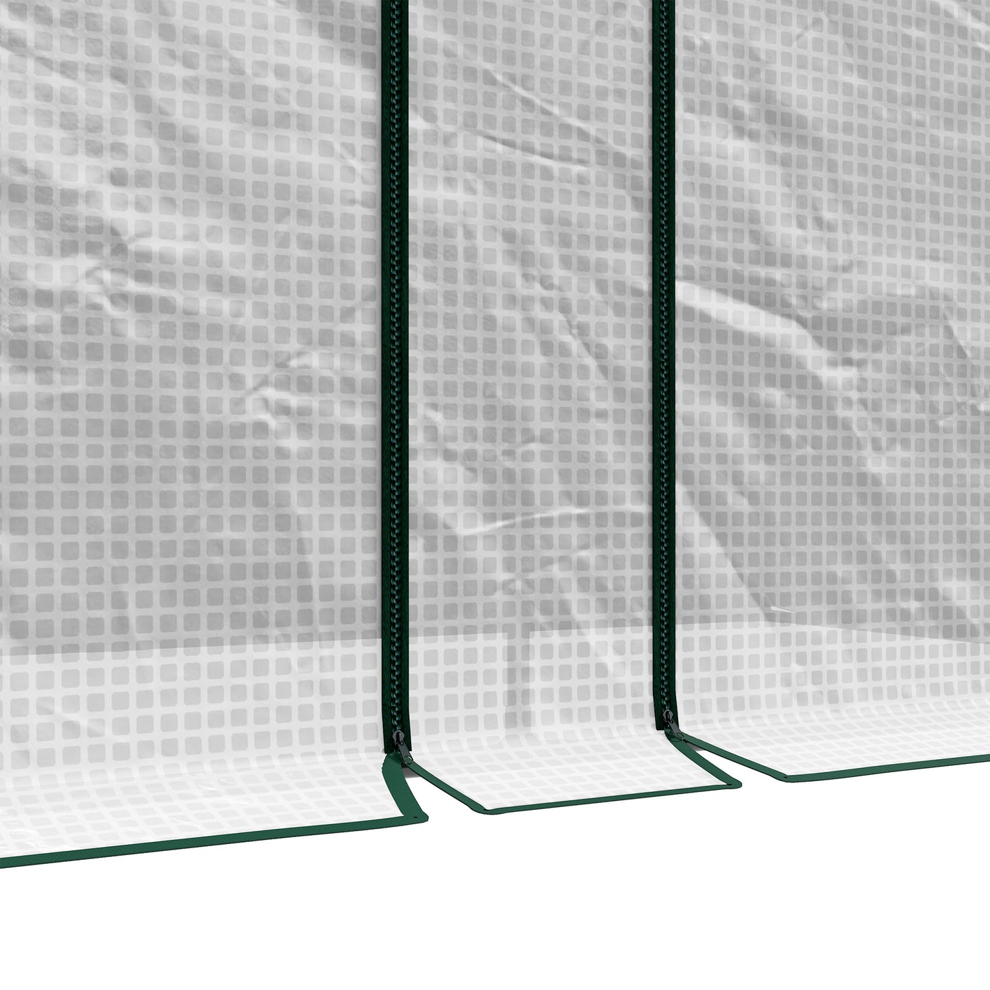 200 x 100cm Walk-In Greenhouse, with Zipped Doors
