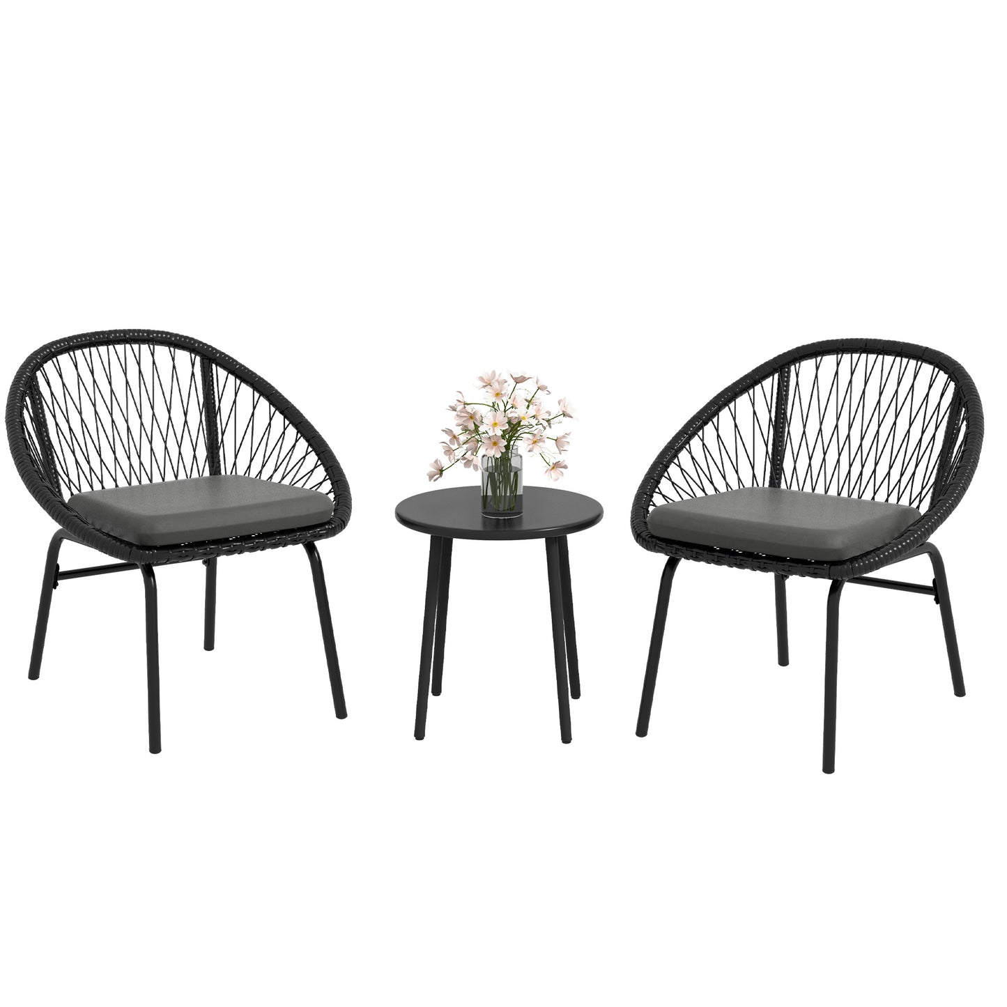 Three-Piece Rattan Bistro Set
