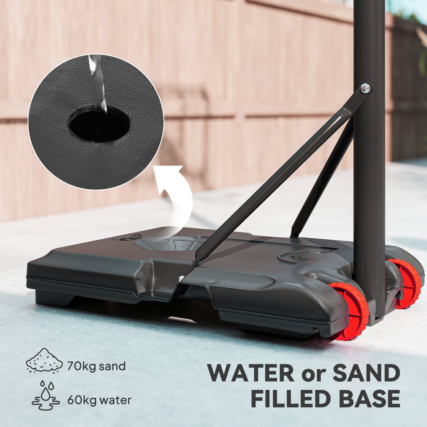 Height Adjustable Basketball Hoop and Stand with Firm Backboard