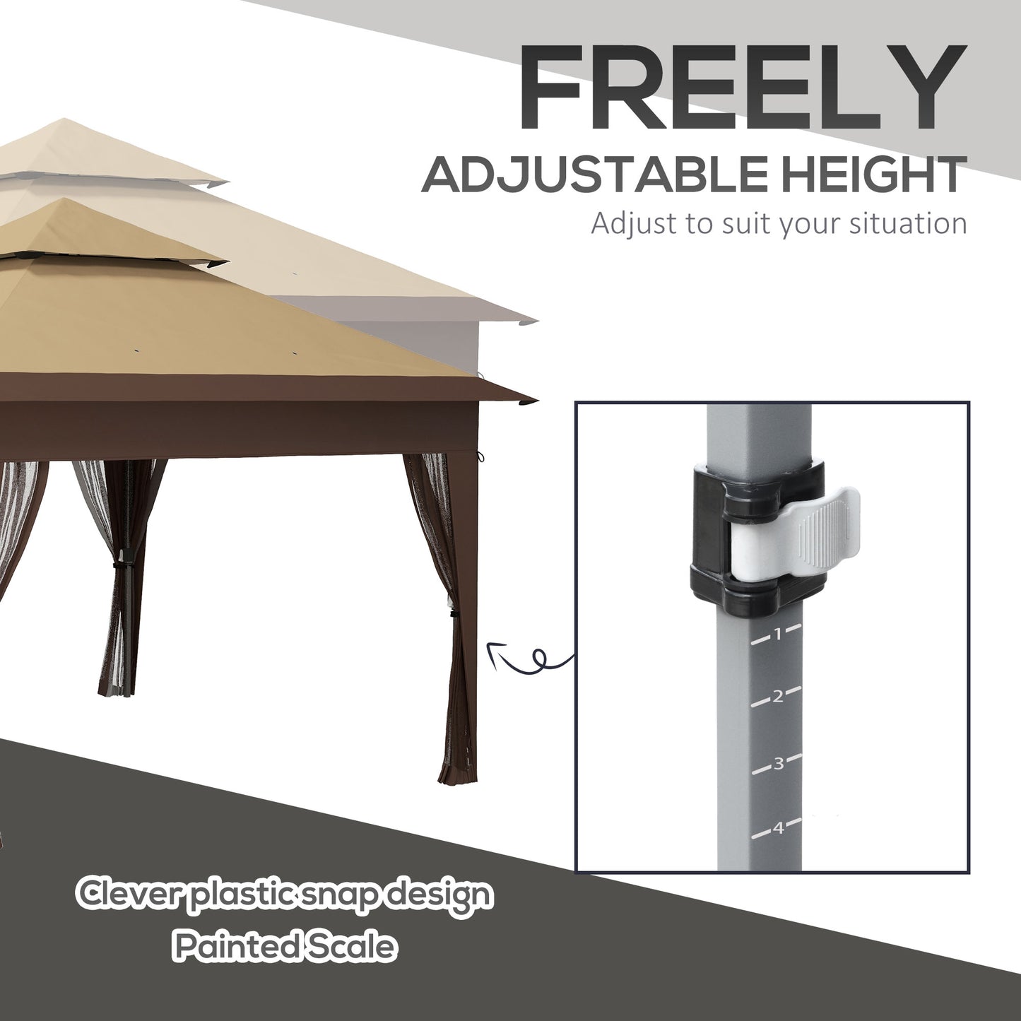 3 x 3(m) Pop Up Gazebo with Mosquito Netting