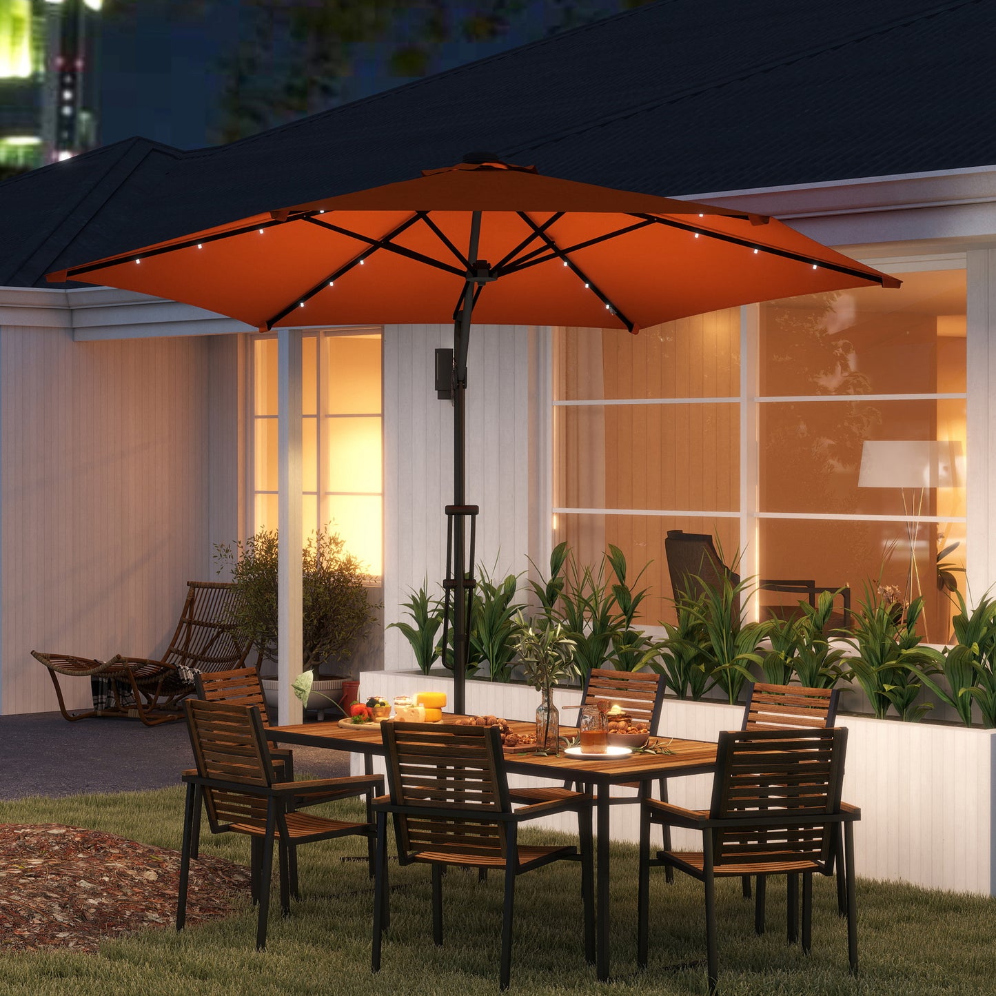 3(m) Solar LED Cantilever Parasol