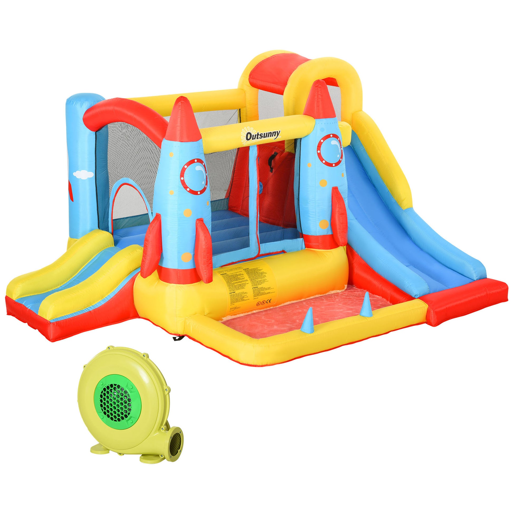 Bounce Castle Inflatable Trampoline Slide Pool Rocket Design 3.4 x