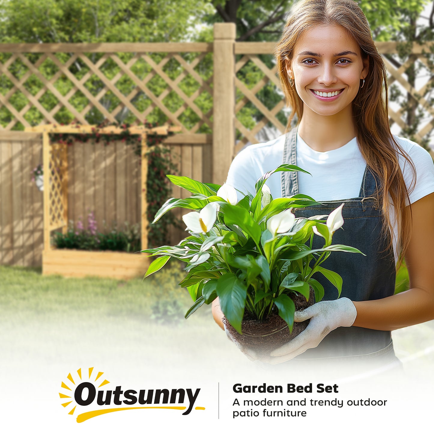 Garden Planter with Trellis (1)