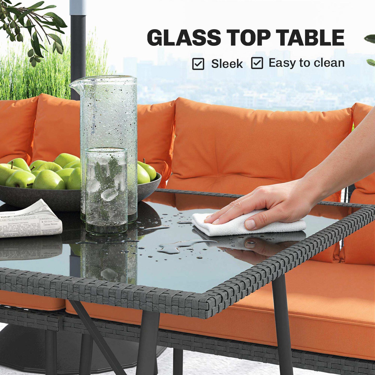 6 Piece Rattan Garden Furniture Set (1)