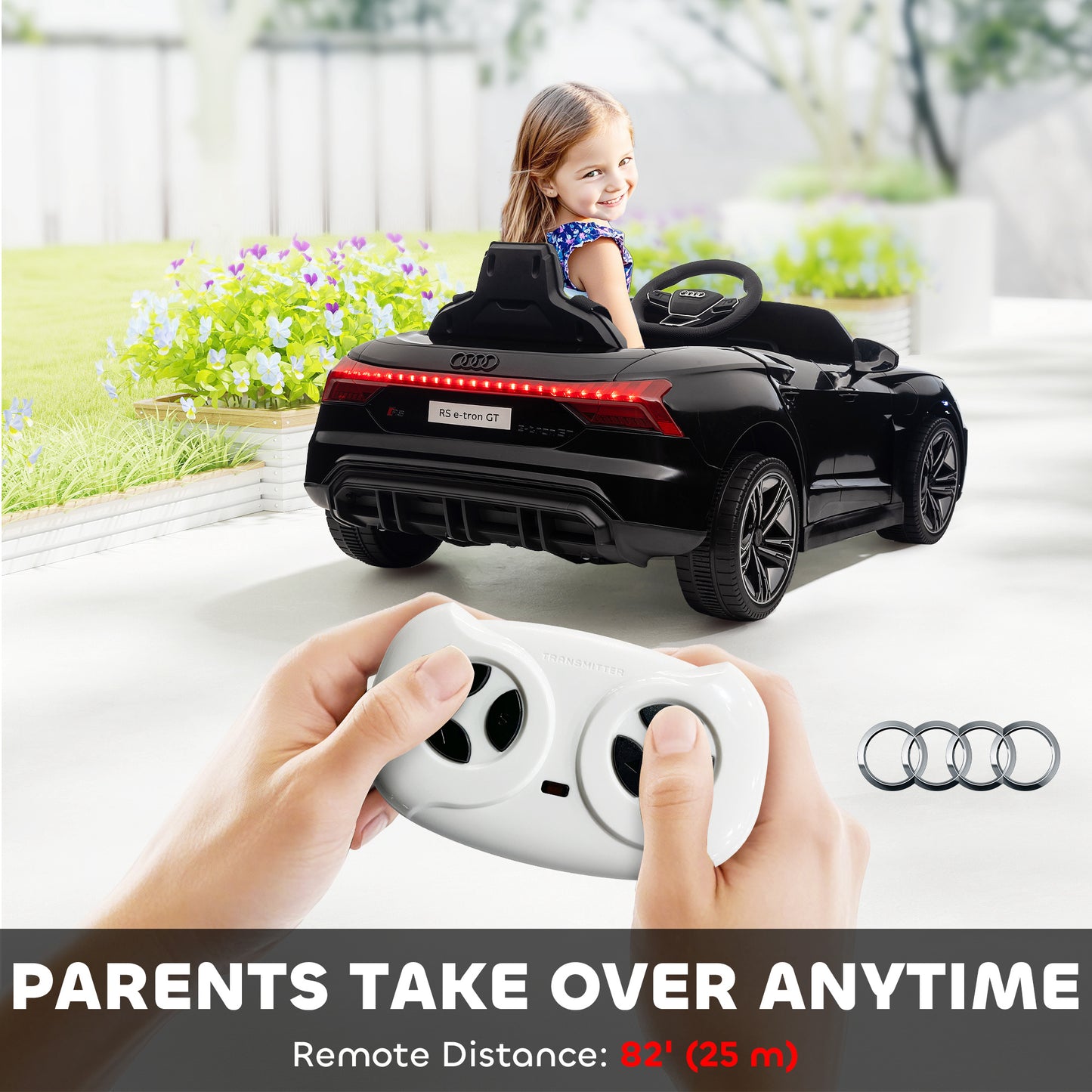 Audi Licensed 12V Kids Electric Ride-On, with Remote Control