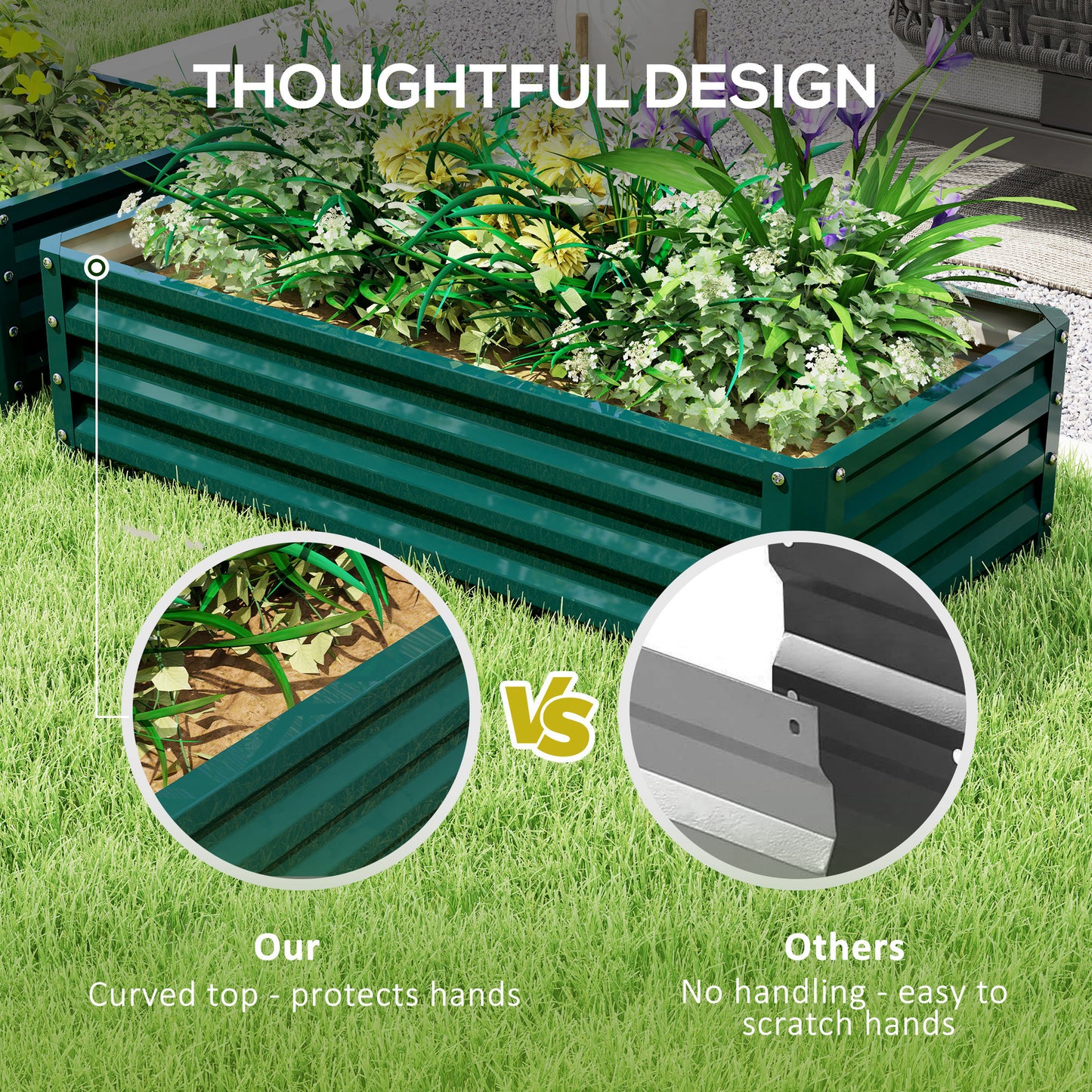 Set of 2 Raised Beds for Garden (1)