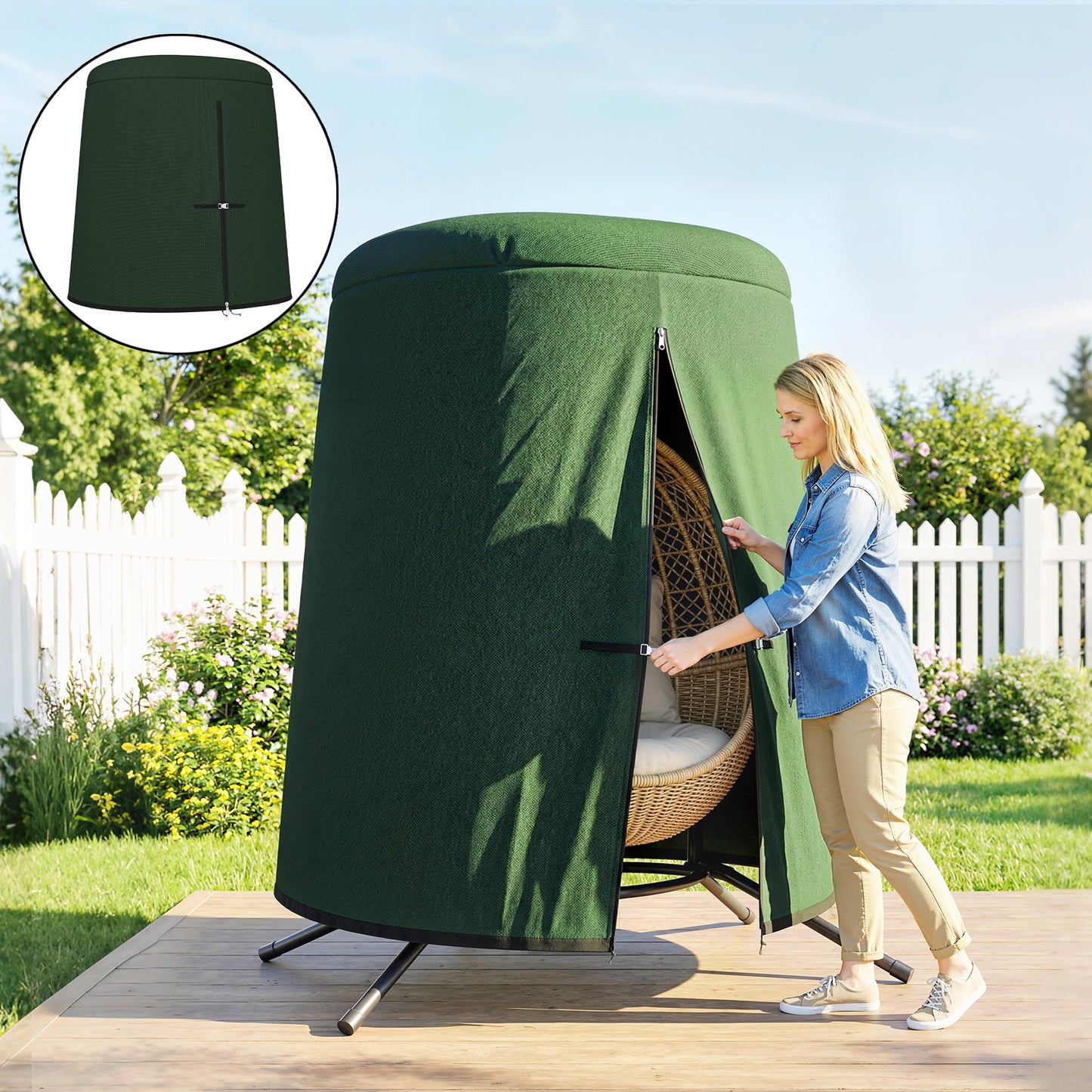 196 x 230 cm Hanging Egg Chair Protective Cover