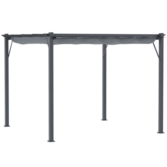 3 x 3 m Aluminum Gazebo, with Retractable Roof