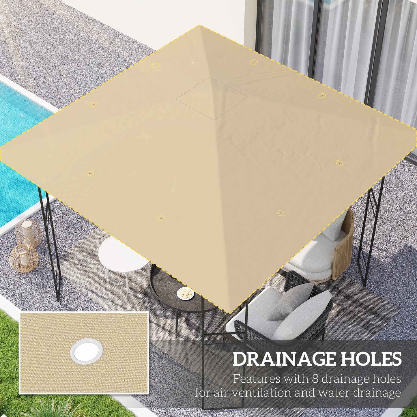 3 x 3(m) Gazebo Canopy Replacement Cover (1)