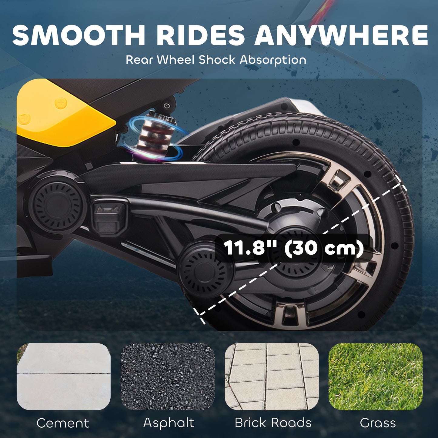 12V Kids Electric Ride On Car with 3 Wheeler, MP3 Player, Horn