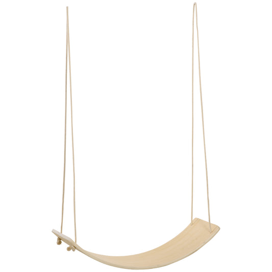 Wood Wobble Board with Ropes, Balance Board for Full Body Workout