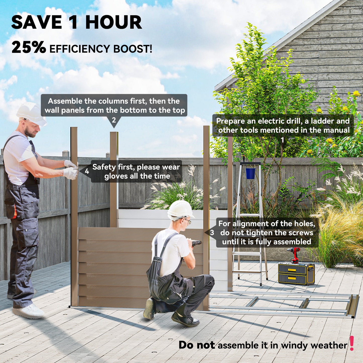 5 x 9ft Galvanised Metal Garden Shed with Foundation Kit