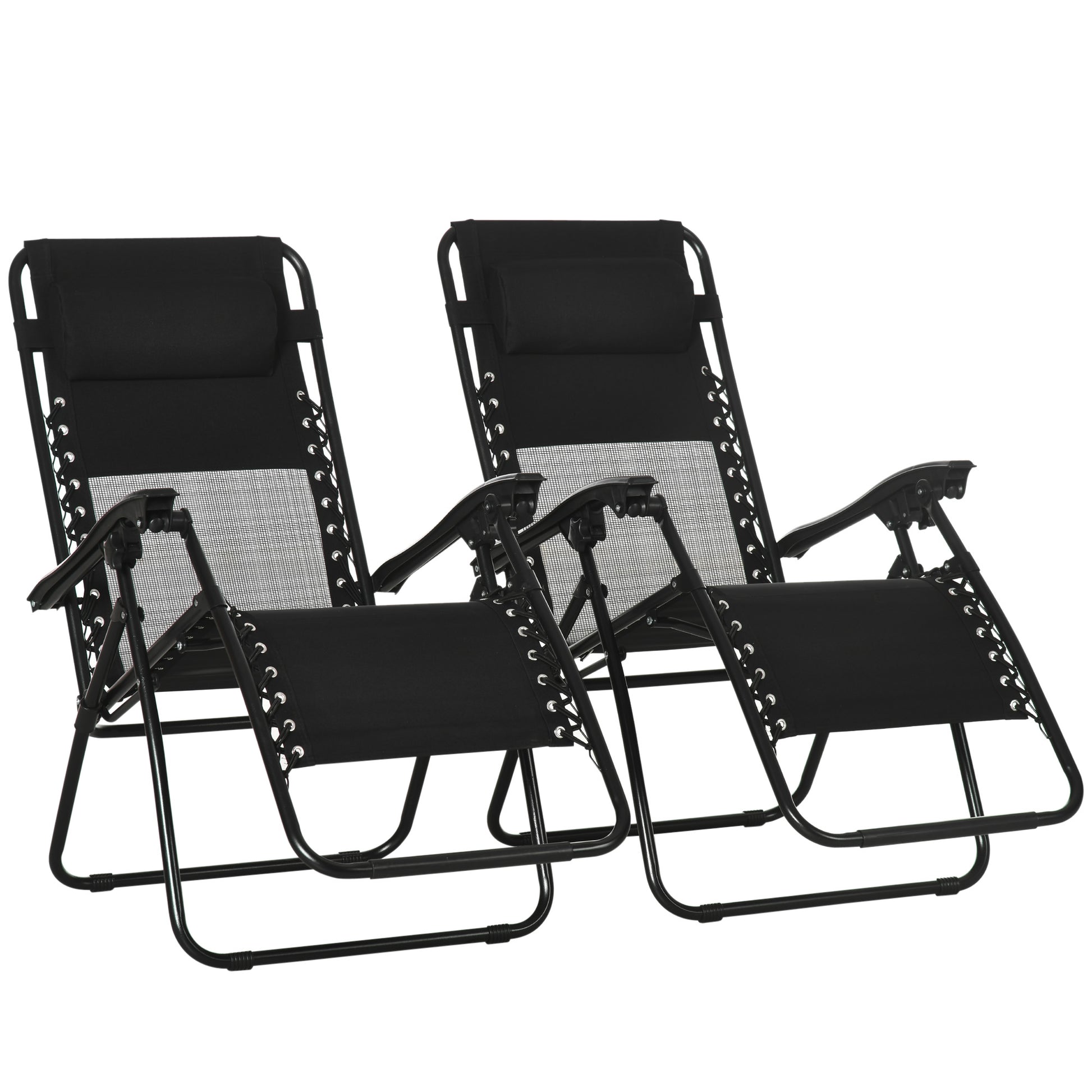 Garden Recliner Chairs Set of 2