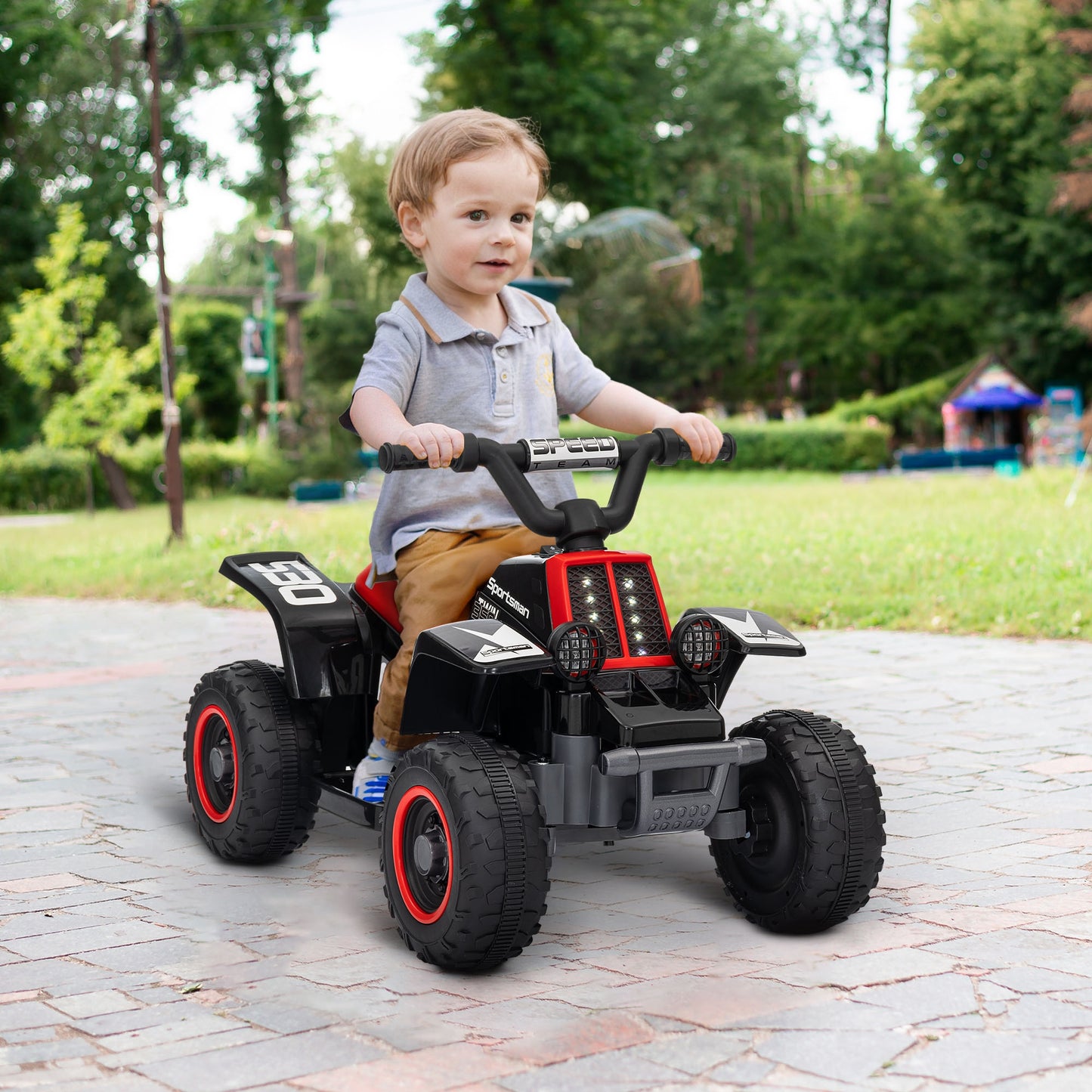 6V Electric Quad Bike for Kids, Ride On ATV w/ Forward/Reverse