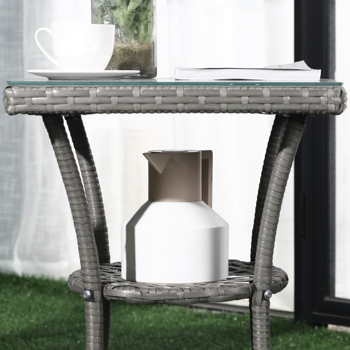 3 Pieces Rattan Bistro Set (3)