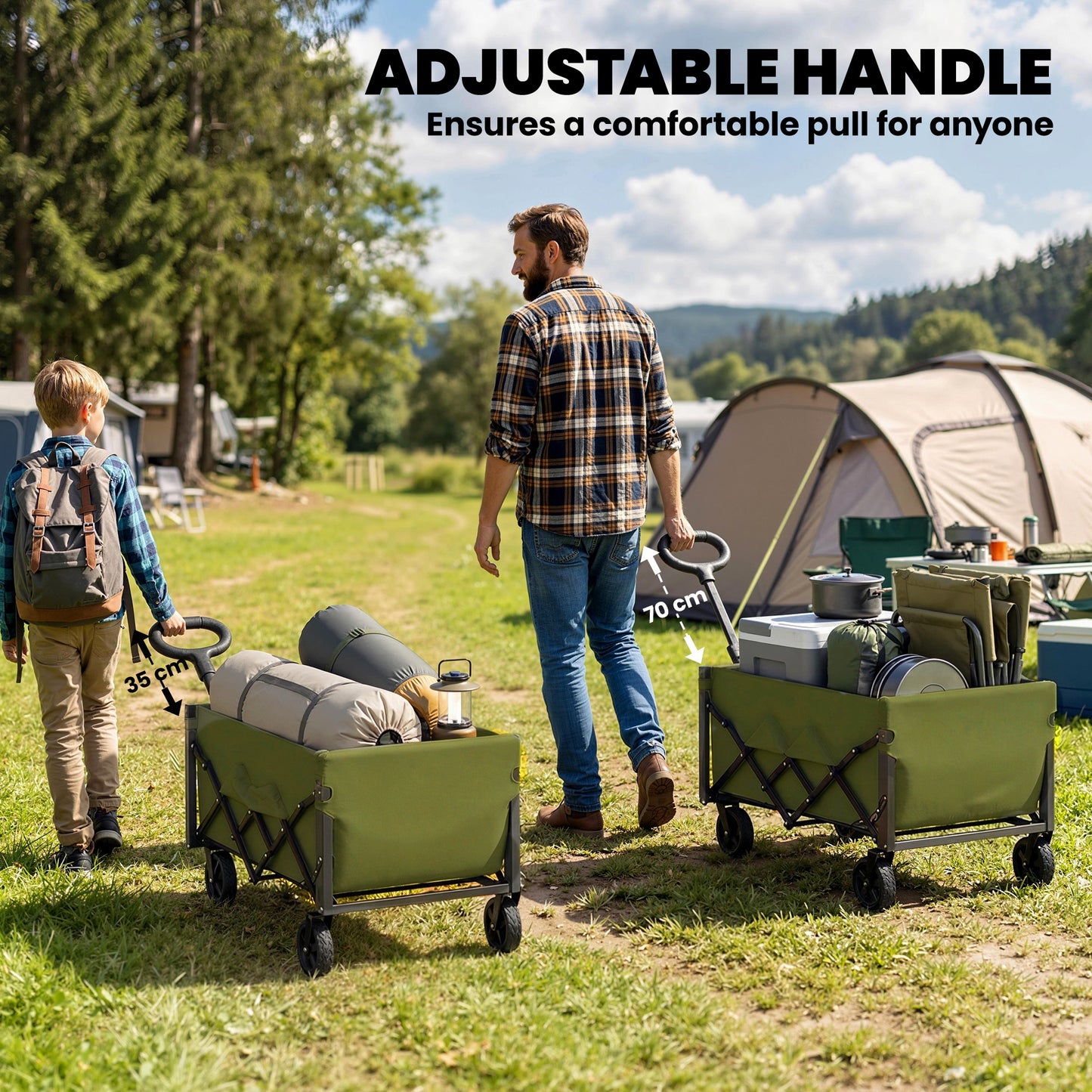60L Foldable Festival Trolley on Wheels