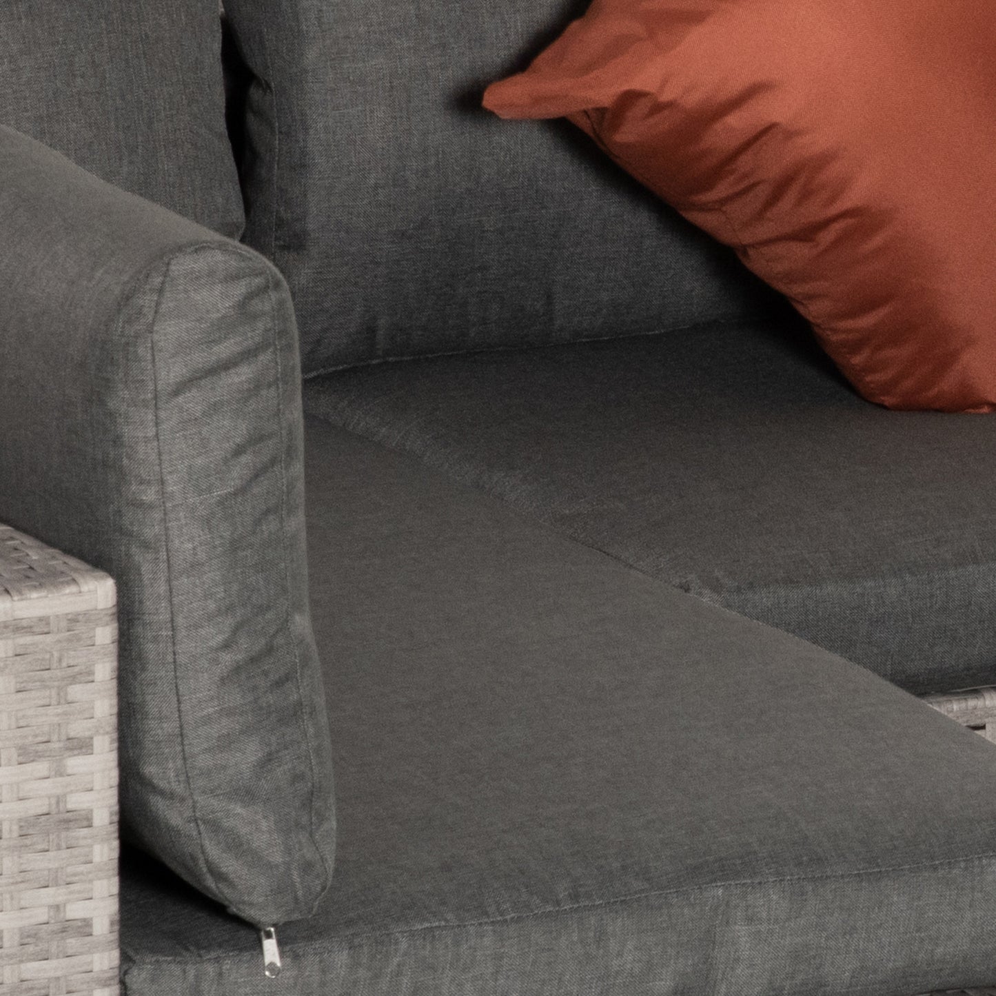 Four-Piece Half-Square Rattan Sofa Set