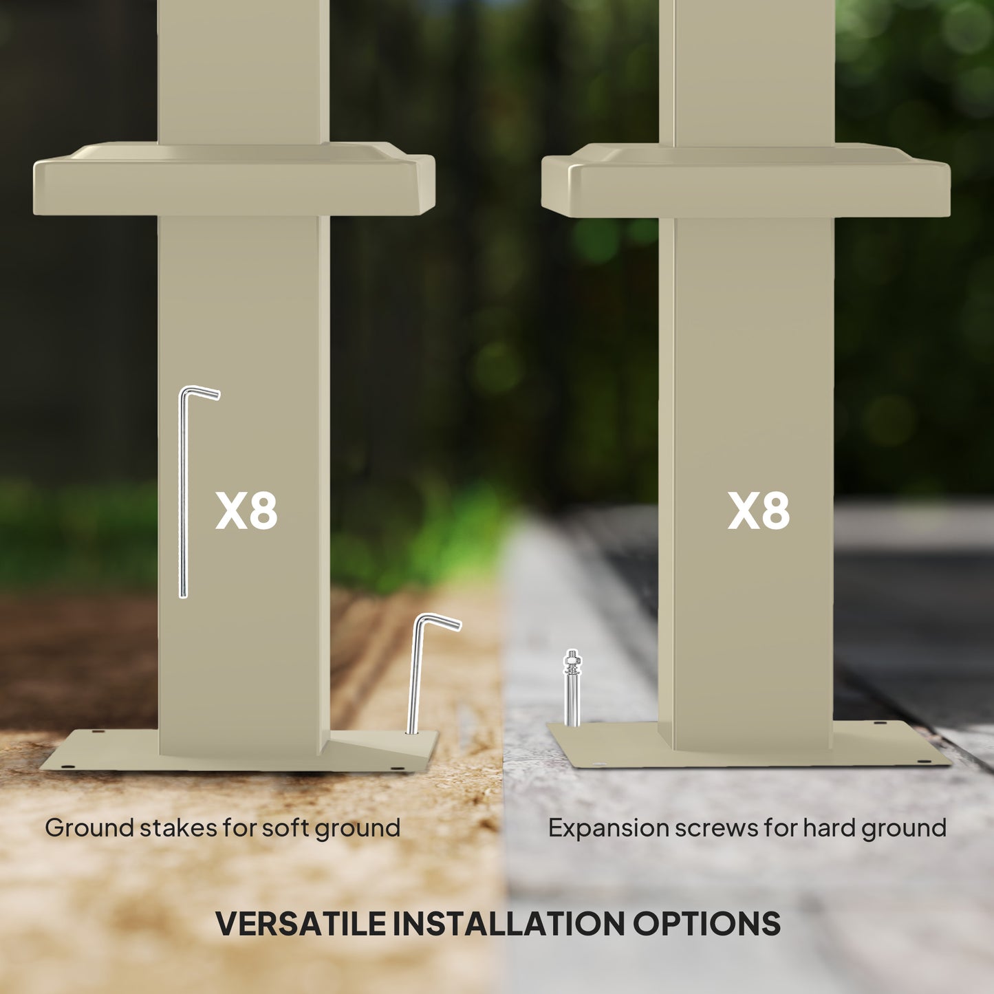 3 x 3m Retractable Roof Metal Pergola