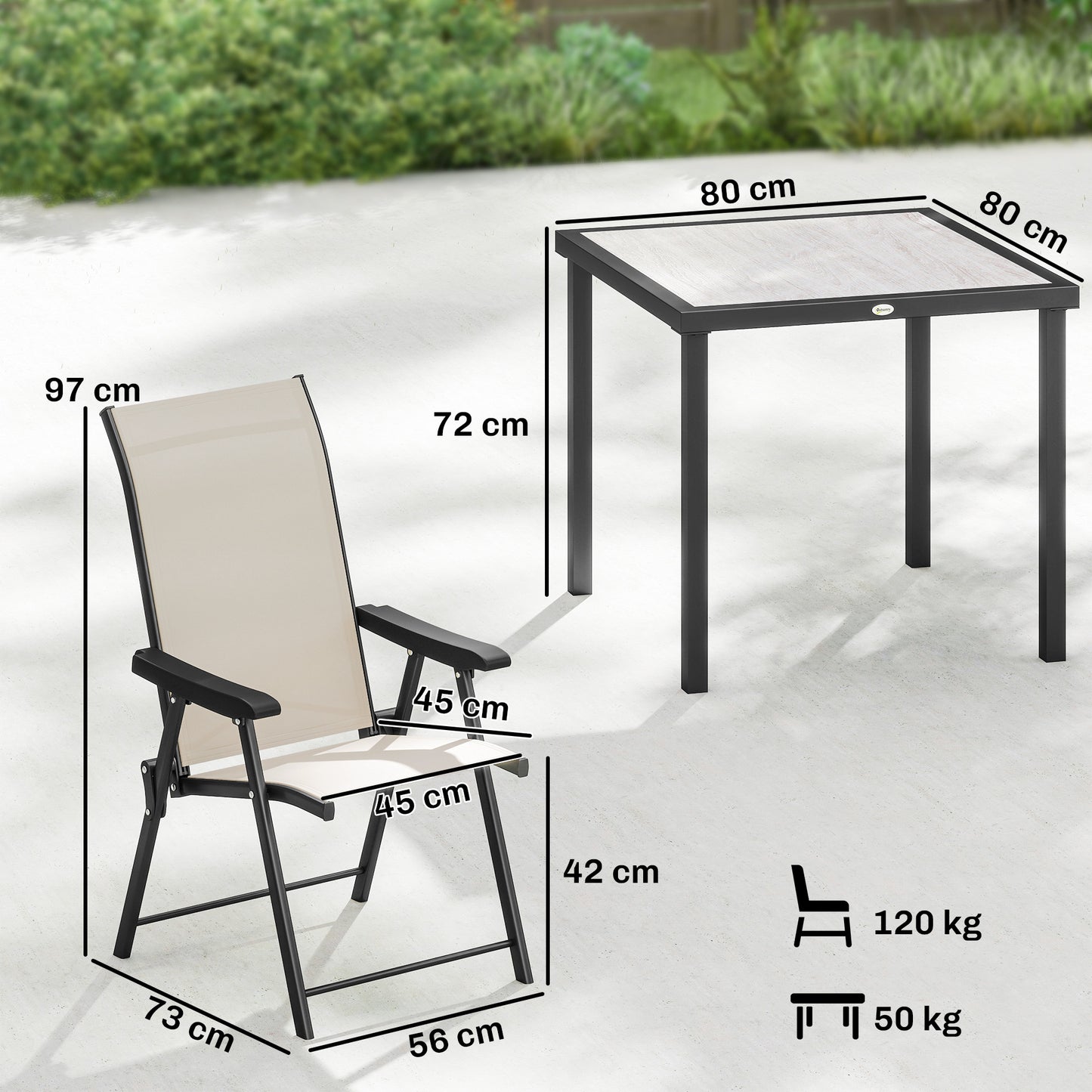 5 Pieces Outdoor Dining Set