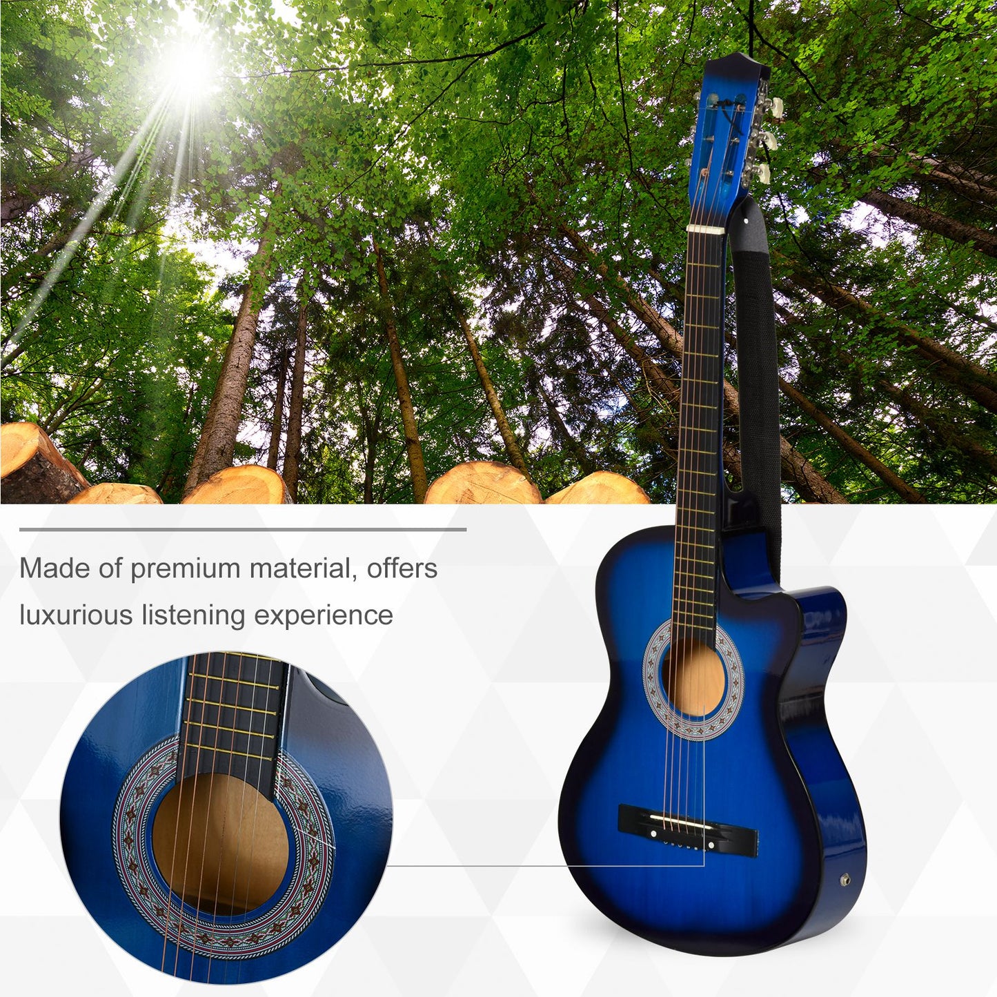 38 Inch Full Size Acoustic Electric Guitar