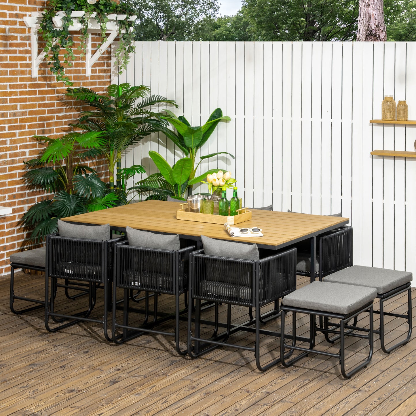 10 Seater Rattan Cube Garden Furniture Set