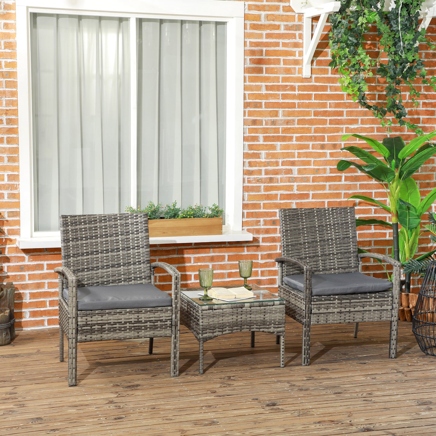3 Pieces Rattan Bistro Set (5)