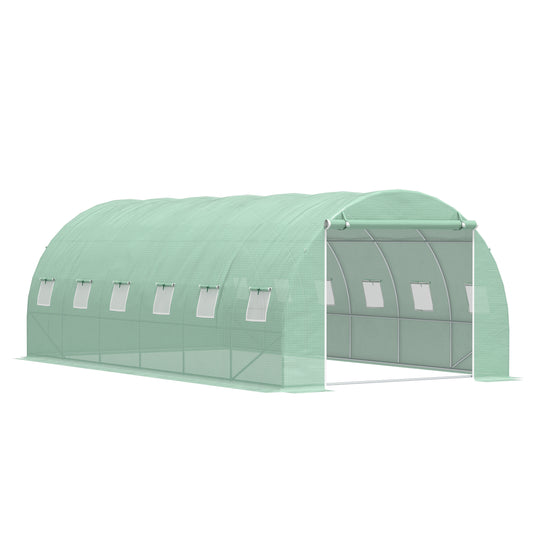 6 x 3 x 2 m Polytunnel Greenhouse with Roll-up Door