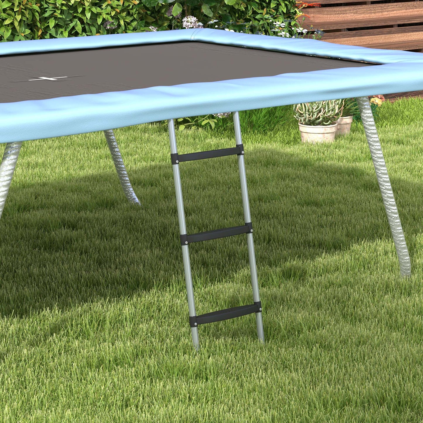 Galvanised Steel Trampoline Ladder (1)
