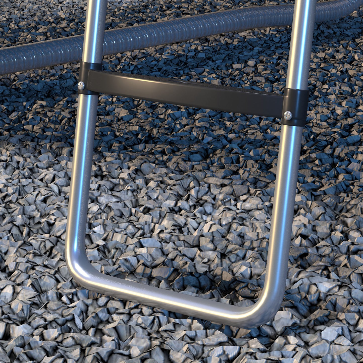 Galvanised Steel Trampoline Ladder (1)