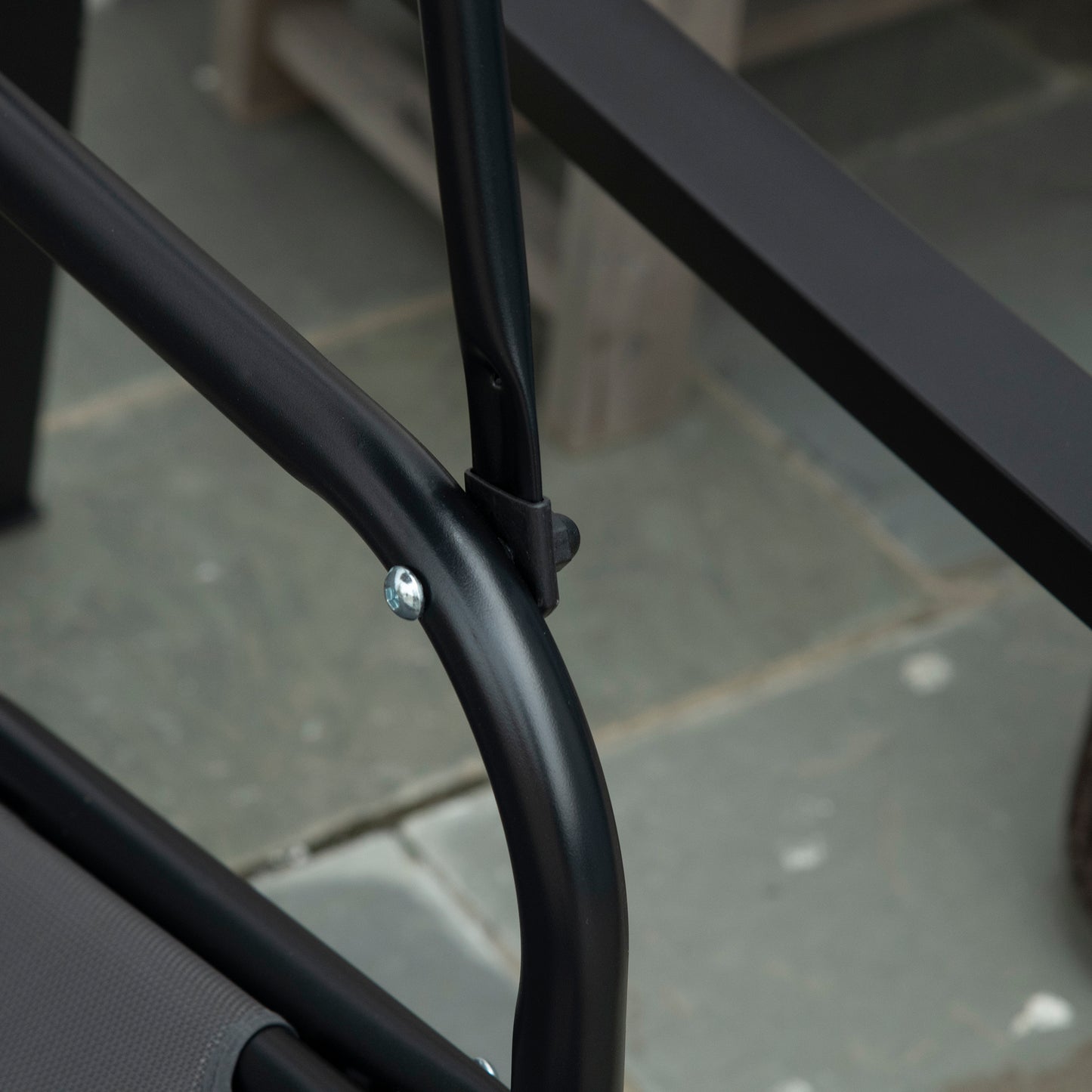 2 Seater Garden Swing Chair with Adjustable Tilting Canopy